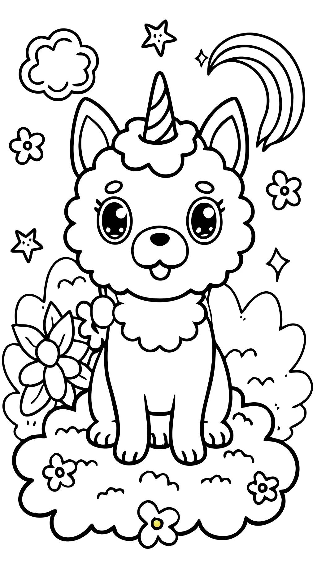 puppycorn coloring pages